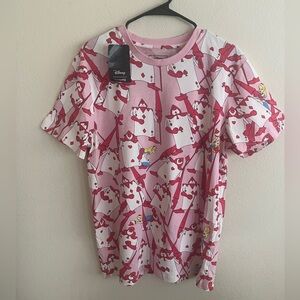 Disney LoungeFly unique Alice and Wonderland T Shirt Size Large NWT